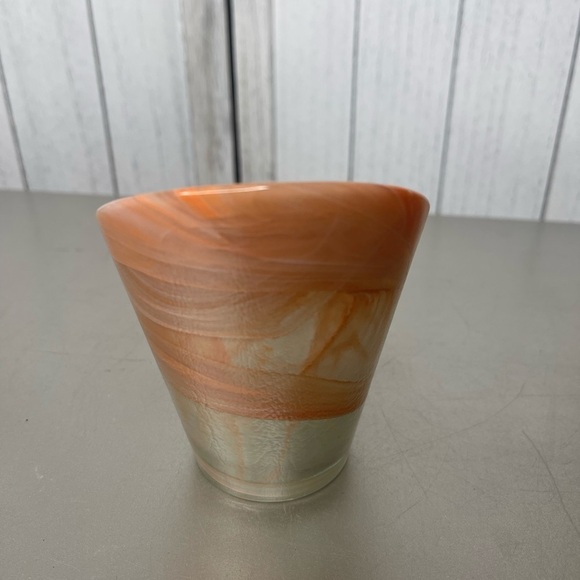 Recycled Spanish ECOGLASS GLASSWARE Candle Votive Bowl Vase Hand Blown - Picture 3 of 7